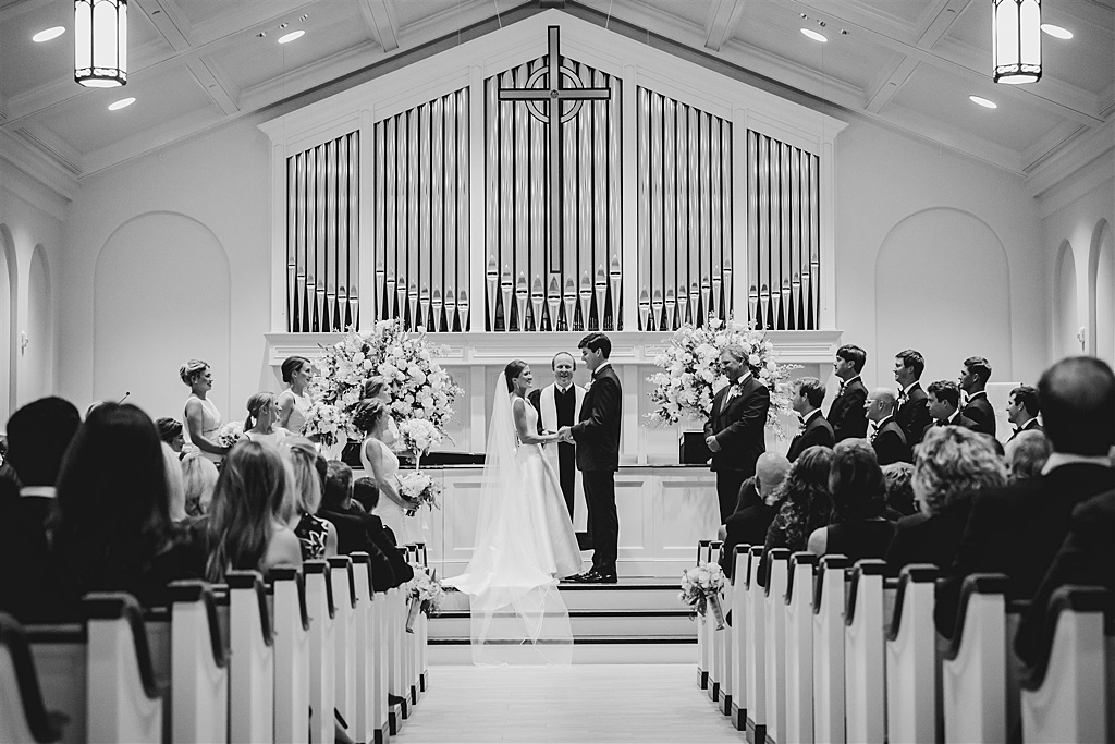 Bride and groom church ceremony