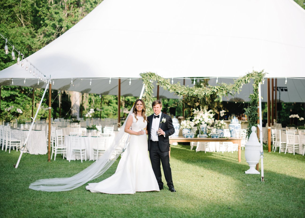 Georgia estate wedding sailcloth tent decor