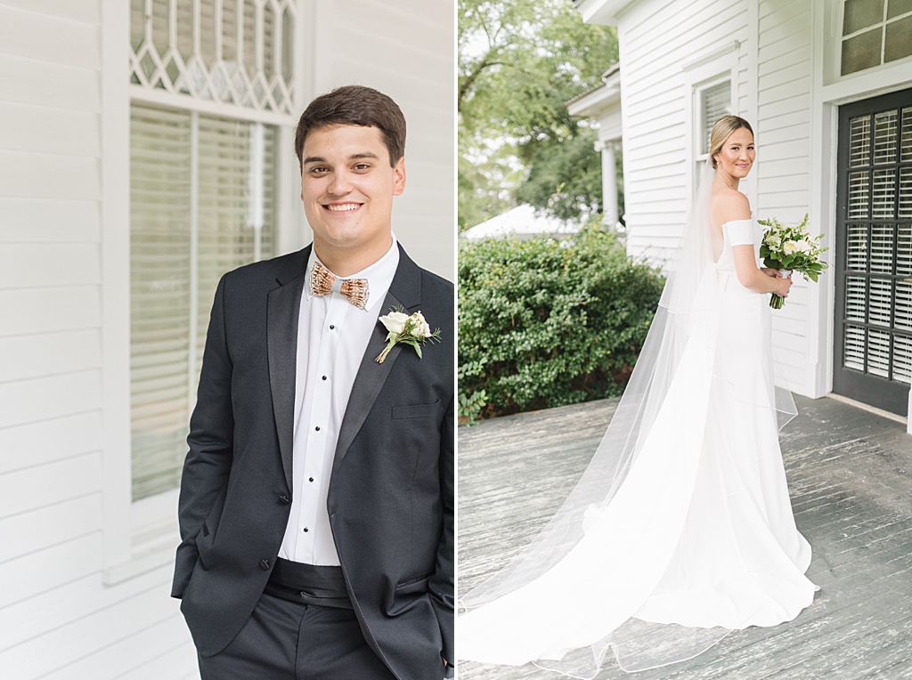 Bride and groom portraits on wedding day