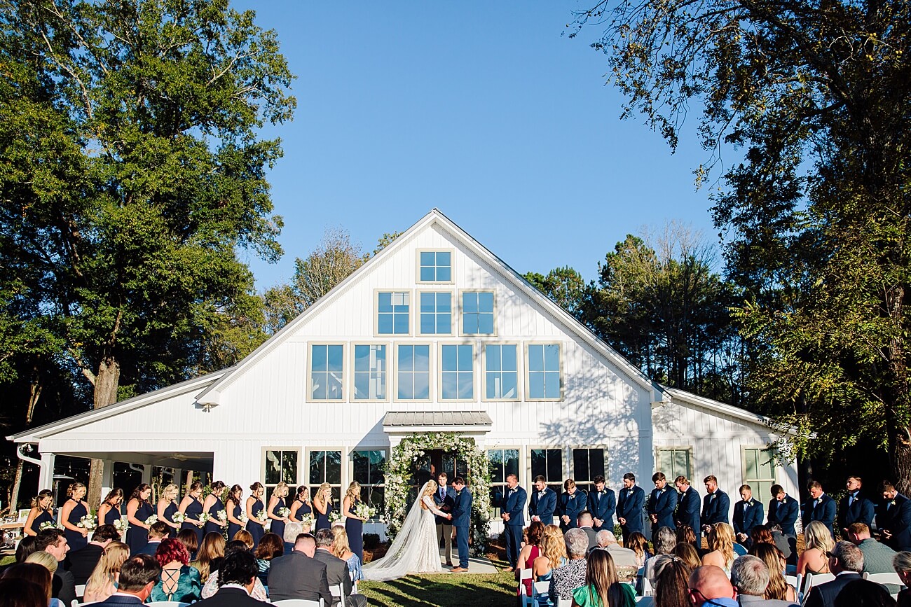 At home wedding ceremony in Milledgeville, Georgia