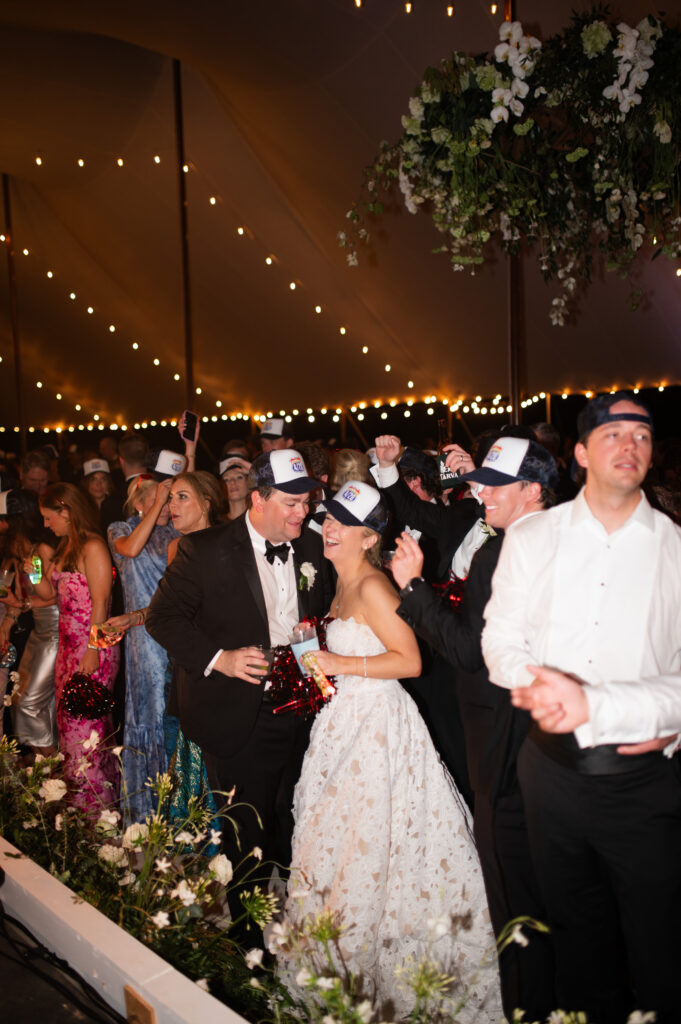 Dance floor hats | South Georgia Private Estate Tent Wedding | LLC Events | Kathryn Ann Waller Photography | Albany, Georgia